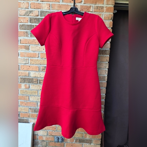 Michael Kors Red Ribbed Mini Dress - Picture 9 of 9